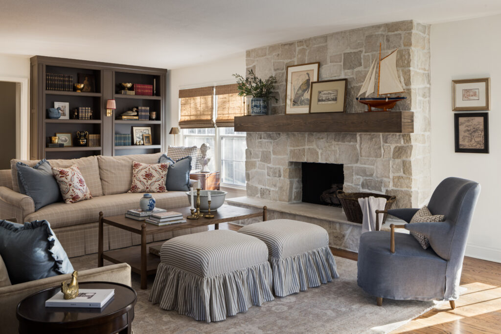 Cozy Stone Fireplace